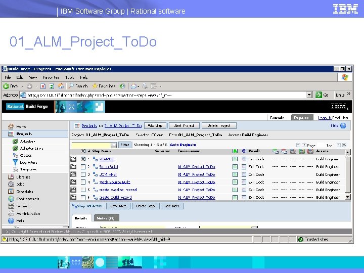 IBM Software Group | Rational software 01_ALM_Project_To. Do 