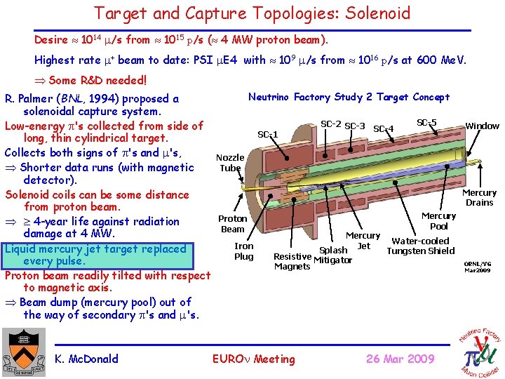 Target and Capture Topologies: Solenoid Desire 1014 /s from 1015 p/s ( 4 MW