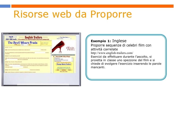 Risorse web da Proporre 