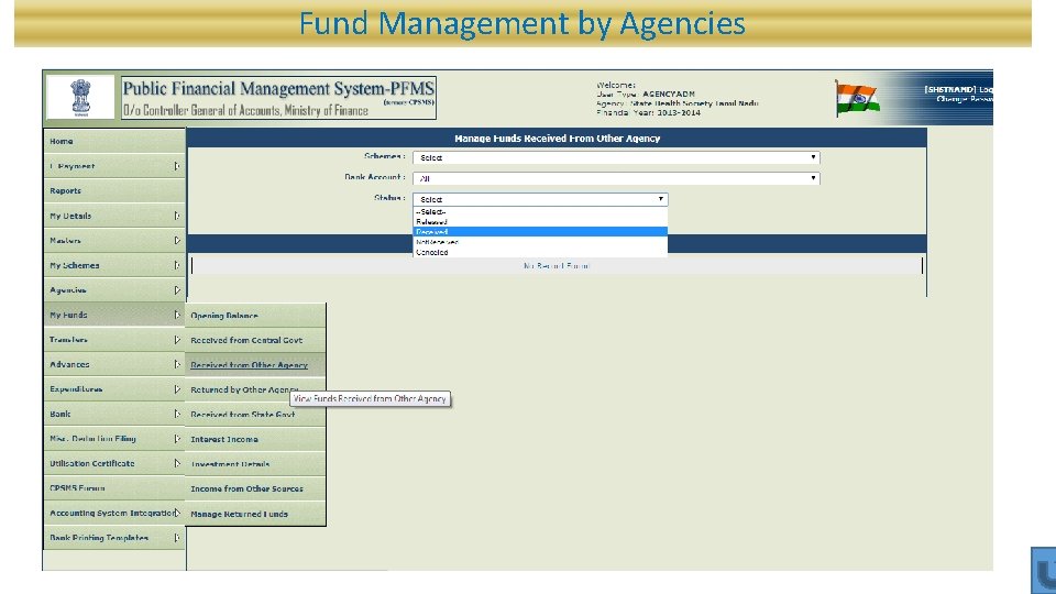 Fund Management by Agencies 