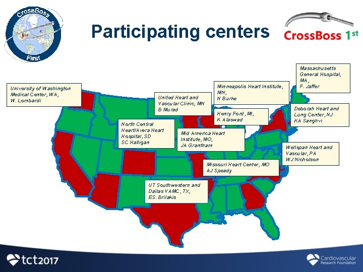 Participating centers University of Washington Medical Center, WA, W. Lombardi United Heart and Vascular