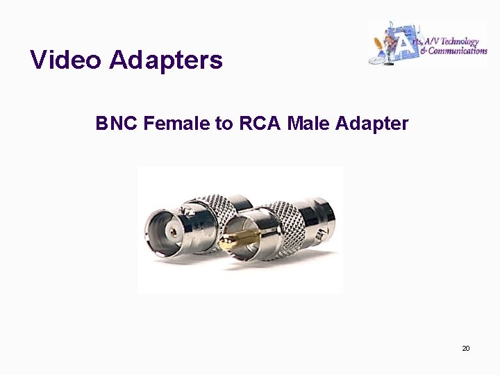 Video Adapters BNC Female to RCA Male Adapter 20 