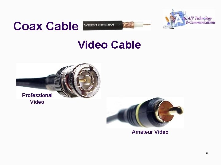 Coax Cable Video Cable Professional Video Amateur Video 9 