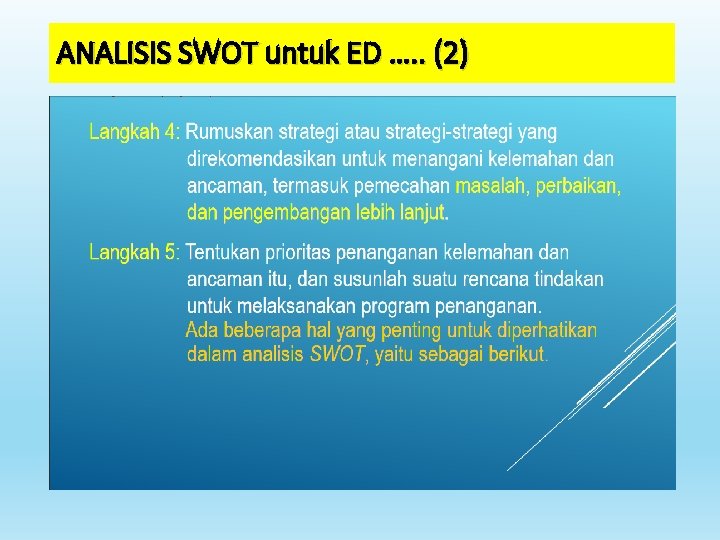 ANALISIS SWOT untuk ED …. . (2) 