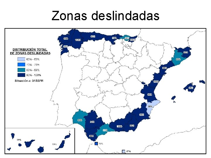 Zonas deslindadas 