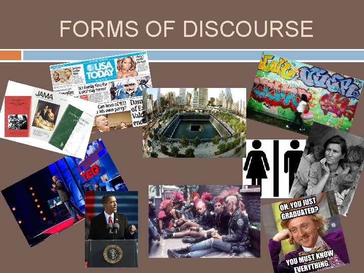 FORMS OF DISCOURSE 