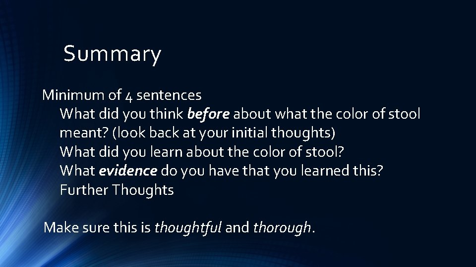 Summary Minimum of 4 sentences What did you think before about what the color