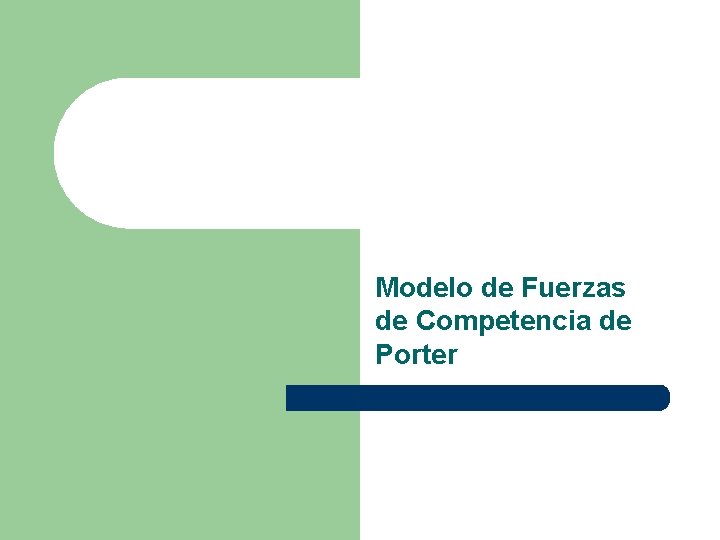 Modelo de Fuerzas de Competencia de Porter 