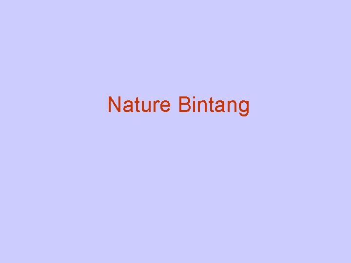 Nature Bintang 