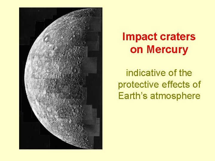 Impact craters on Mercury indicative of the protective effects of Earth’s atmosphere 