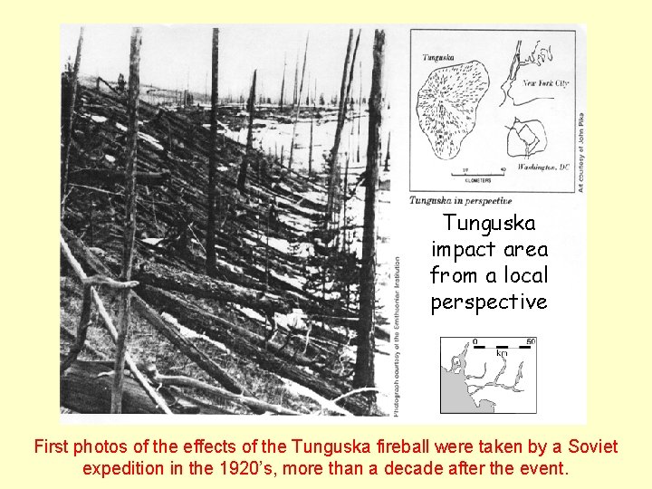 Tunguska impact area from a local perspective First photos of the effects of the