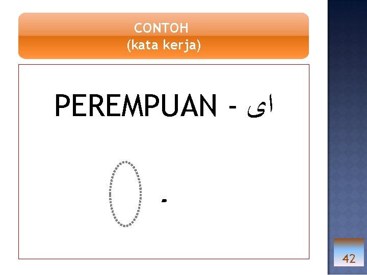 CONTOH (kata kerja) PEREMPUAN - ﺍﻯ ـ 42 