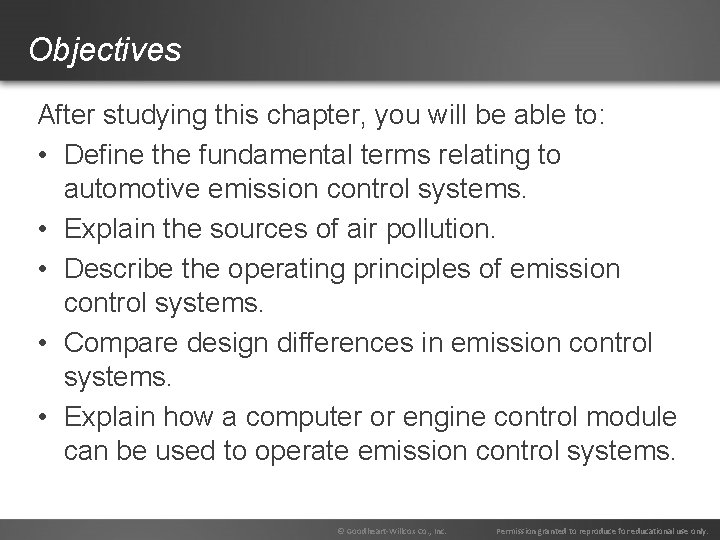 Objectives After studying this chapter, you will be able to: • Define the fundamental