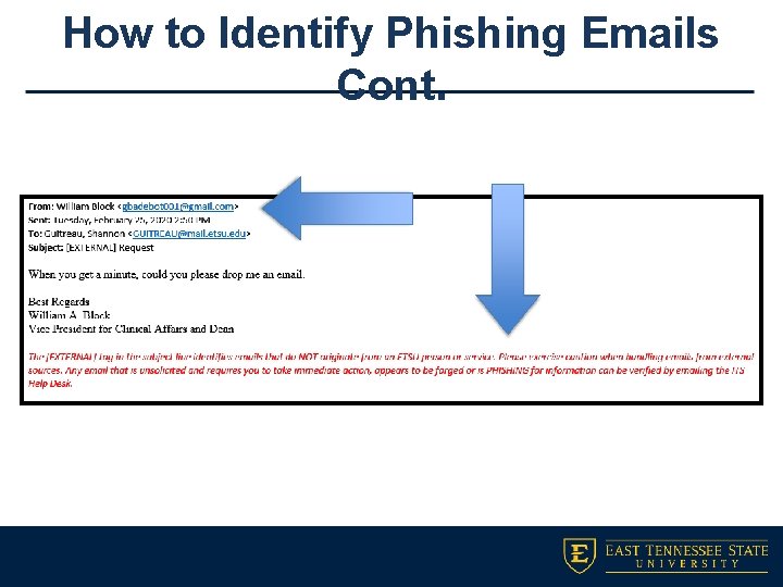 How to Identify Phishing Emails Cont. 