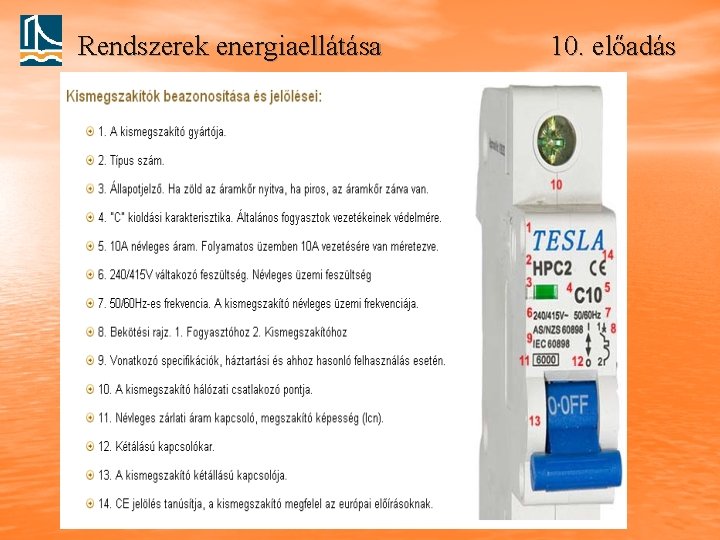 Rendszerek energiaellátása 10. előadás 