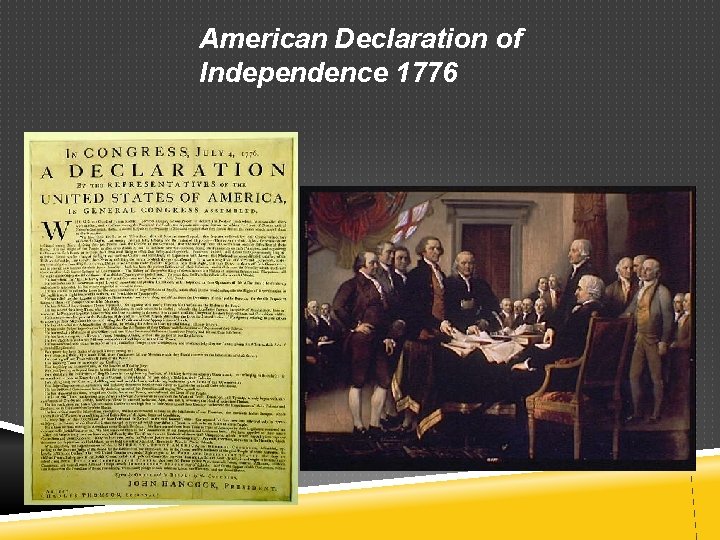 American Declaration of Independence 1776 