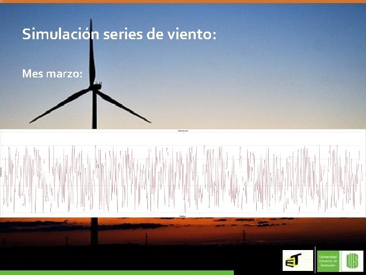 Simulación series de viento: Mes marzo: 