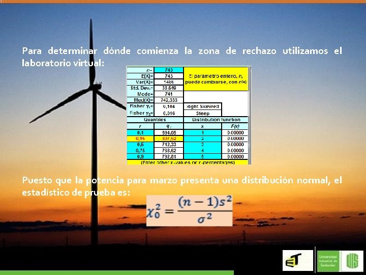 Para determinar dónde comienza la zona de rechazo utilizamos el laboratorio virtual: Puesto que