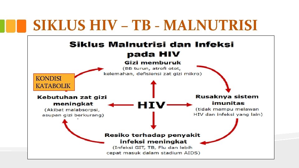 SIKLUS HIV – TB - MALNUTRISI KONDISI KATABOLIK . 