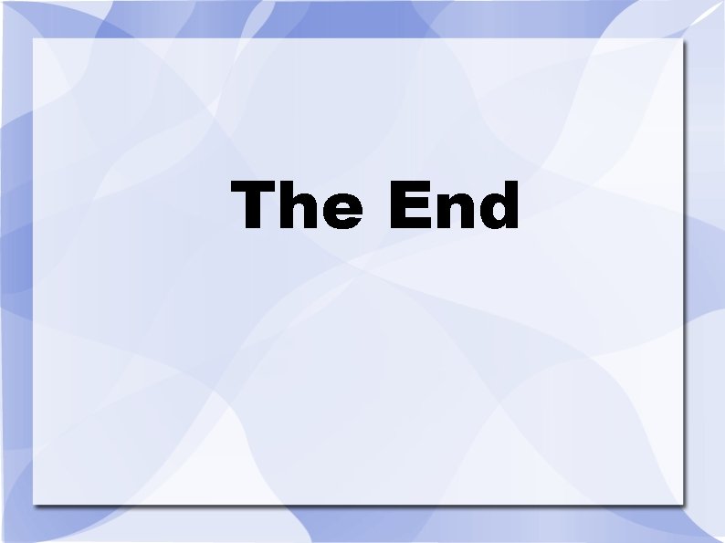 The End 