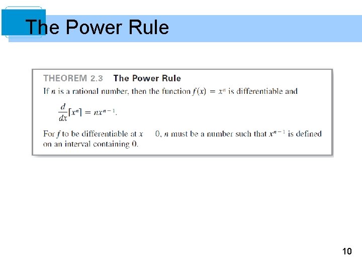 The Power Rule 10 