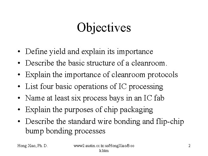 Objectives • • Define yield and explain its importance Describe the basic structure of Objectives • • Define yield and explain its importance Describe the basic structure of