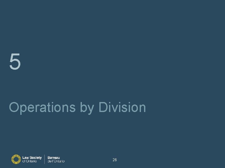5 Operations by Division 26 