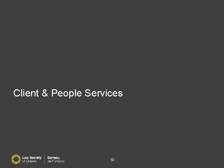 Client & People Services 50 