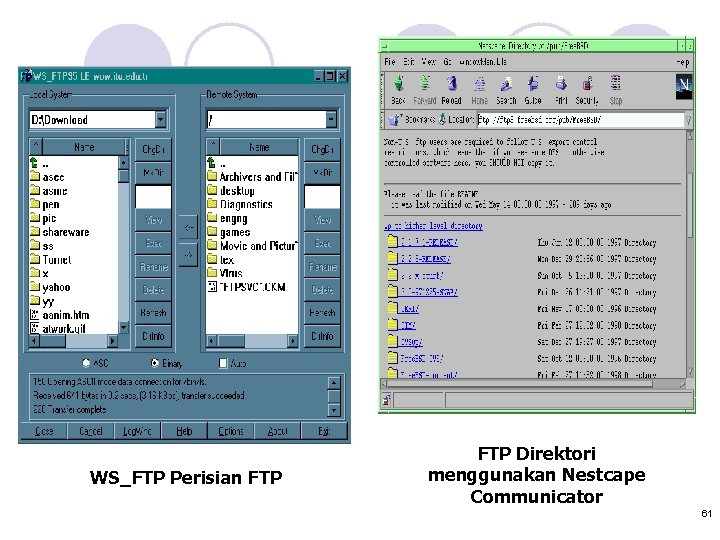 WS_FTP Perisian FTP Direktori menggunakan Nestcape Communicator 61 