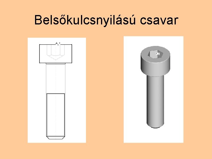 Belsőkulcsnyilású csavar 