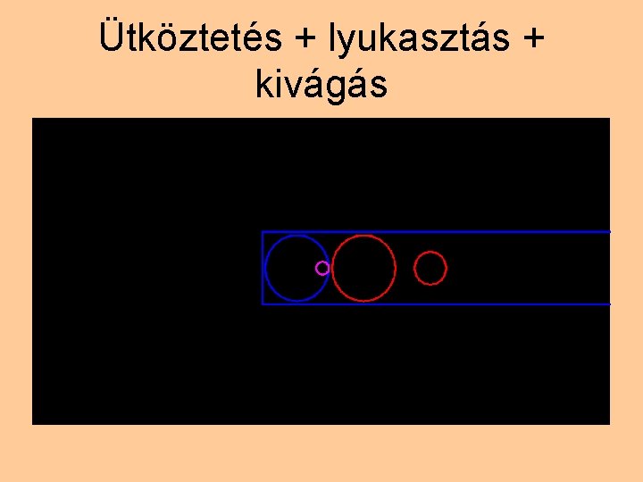 Ütköztetés + lyukasztás + kivágás 