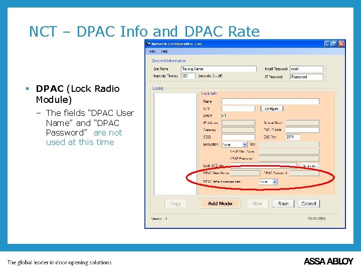 NCT – DPAC Info and DPAC Rate § DPAC (Lock Radio Module) – The