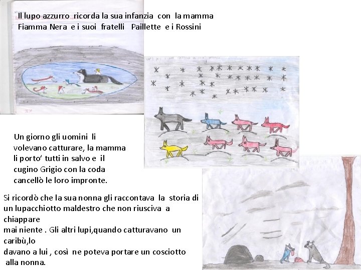 Il lupo azzurro ricorda la sua infanzia con la mamma Fiamma Nera e i