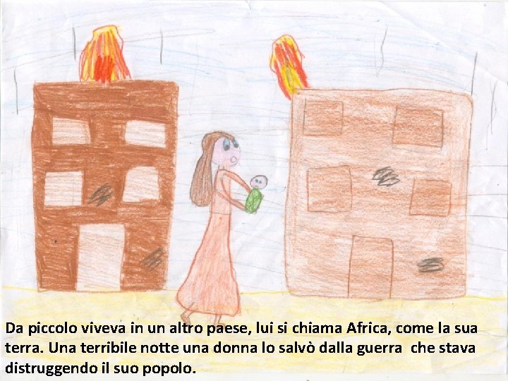 Da piccolo viveva in un altro paese, lui si chiama Africa, come la sua