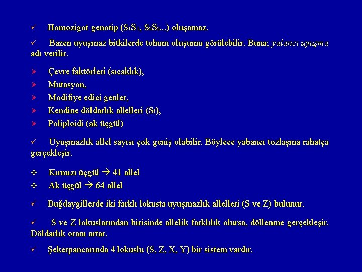 ü Homozigot genotip (S 1 S 1, S 2 S 2. . . )