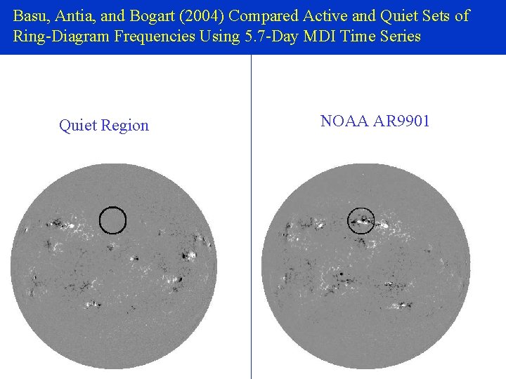 Basu, Antia, and Bogart (2004) Compared Active and Quiet Sets of Ring-Diagram Frequencies Using