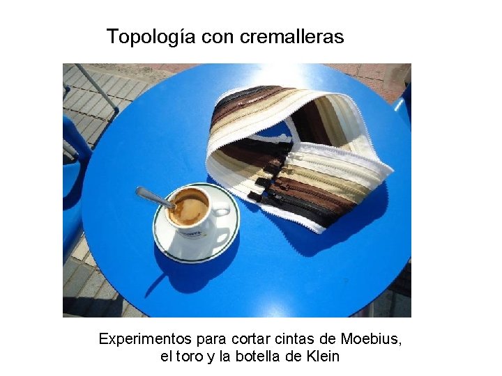 Topología con cremalleras Experimentos para cortar cintas de Moebius, el toro y la botella