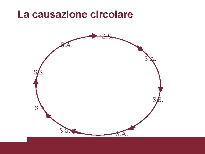 La causazione circolare S. S. S. A. 
