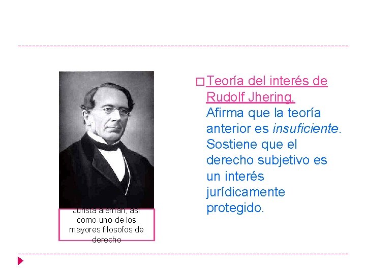 � Teoría del interés de Jurista alemán, así como uno de los mayores filosofos