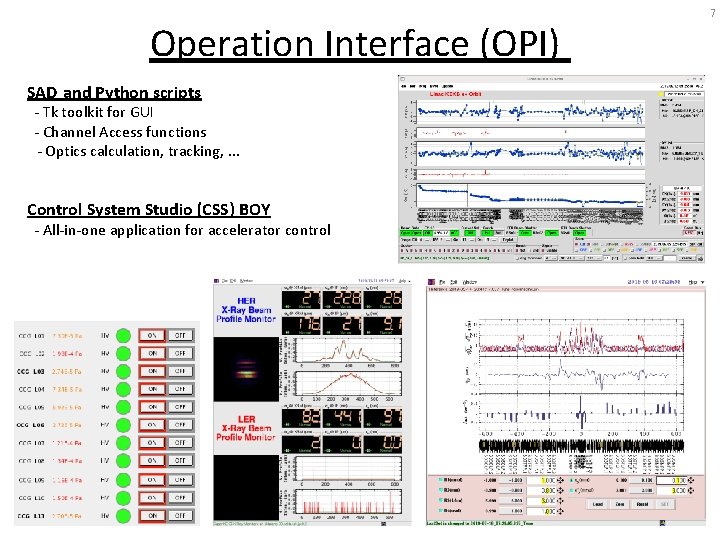 Operation Interface (OPI) SAD and Python scripts - Tk toolkit for GUI - Channel