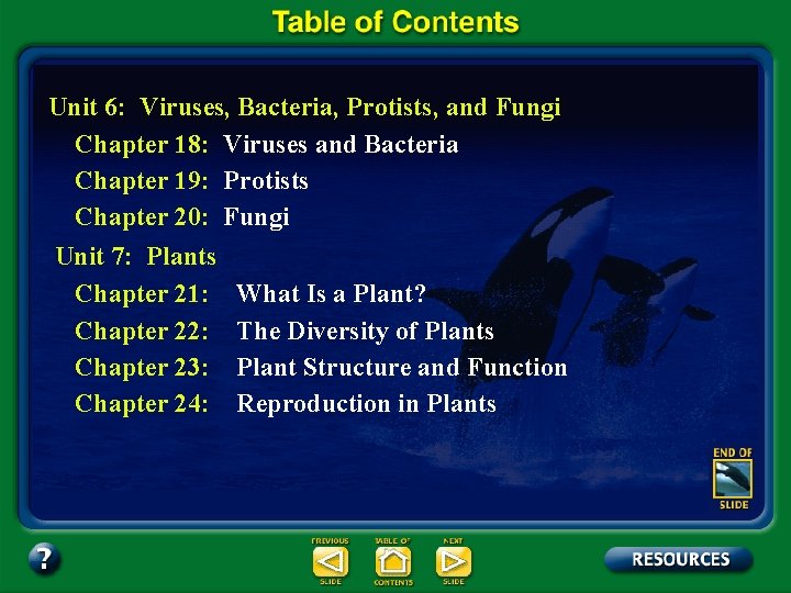Unit 6: Viruses, Bacteria, Protists, and Fungi Chapter 18: Viruses and Bacteria Chapter 19: