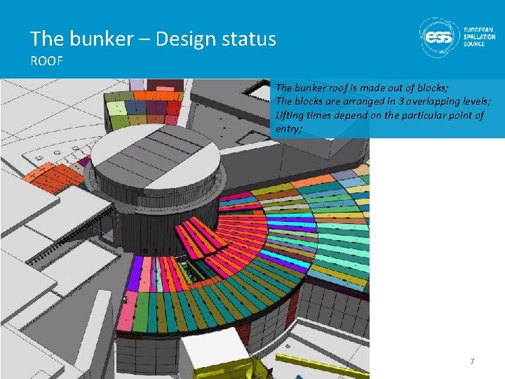 The bunker – Design status ROOF The bunker roof is made out of blocks;