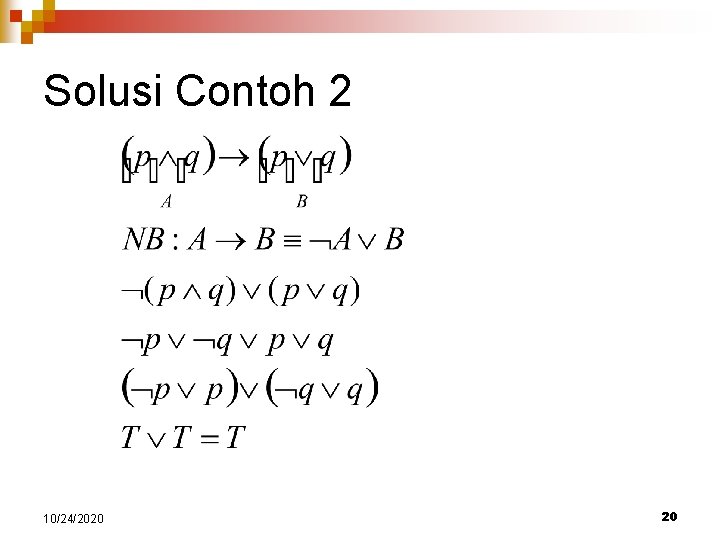 Solusi Contoh 2 10/24/2020 20 