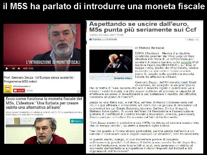 il M 5 S ha parlato di introdurre una moneta fiscale 