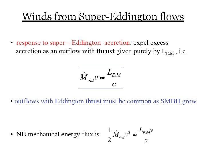 Winds from Super-Eddington flows 