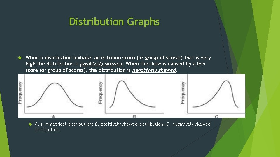 Distribution Graphs When a distribution includes an extreme score (or group of scores) that