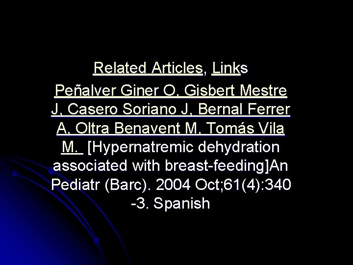 Related Articles, Links Peñalver Giner O, Gisbert Mestre J, Casero Soriano J, Bernal Ferrer
