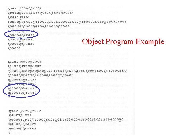 Object Program Example 