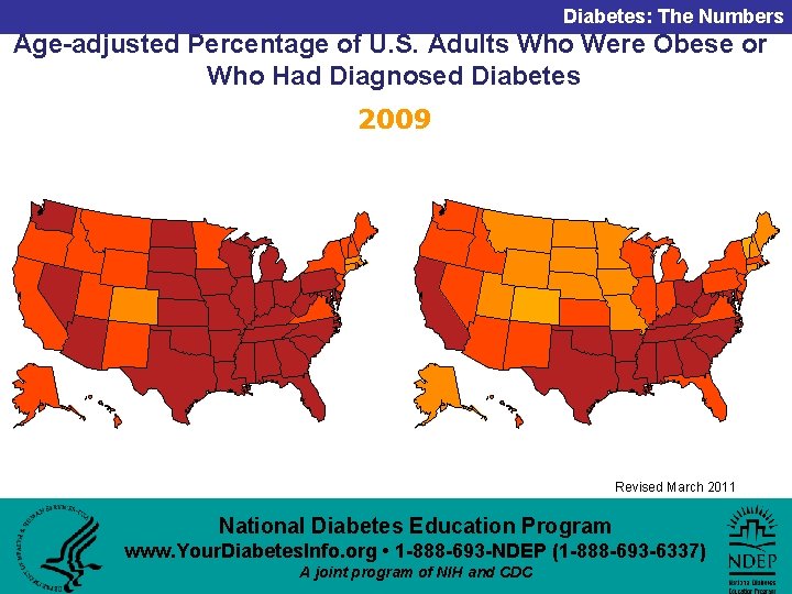 Diabetes: The Numbers Age-adjusted Percentage of U. S. Adults Who Were Obese or Who