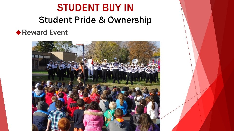 STUDENT BUY IN Student Pride & Ownership Reward Event 